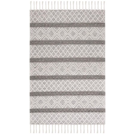 Safavieh 3 x 5 ft. Rectangle Natura Area Rug Ivory & Charcoal NAT344A-3